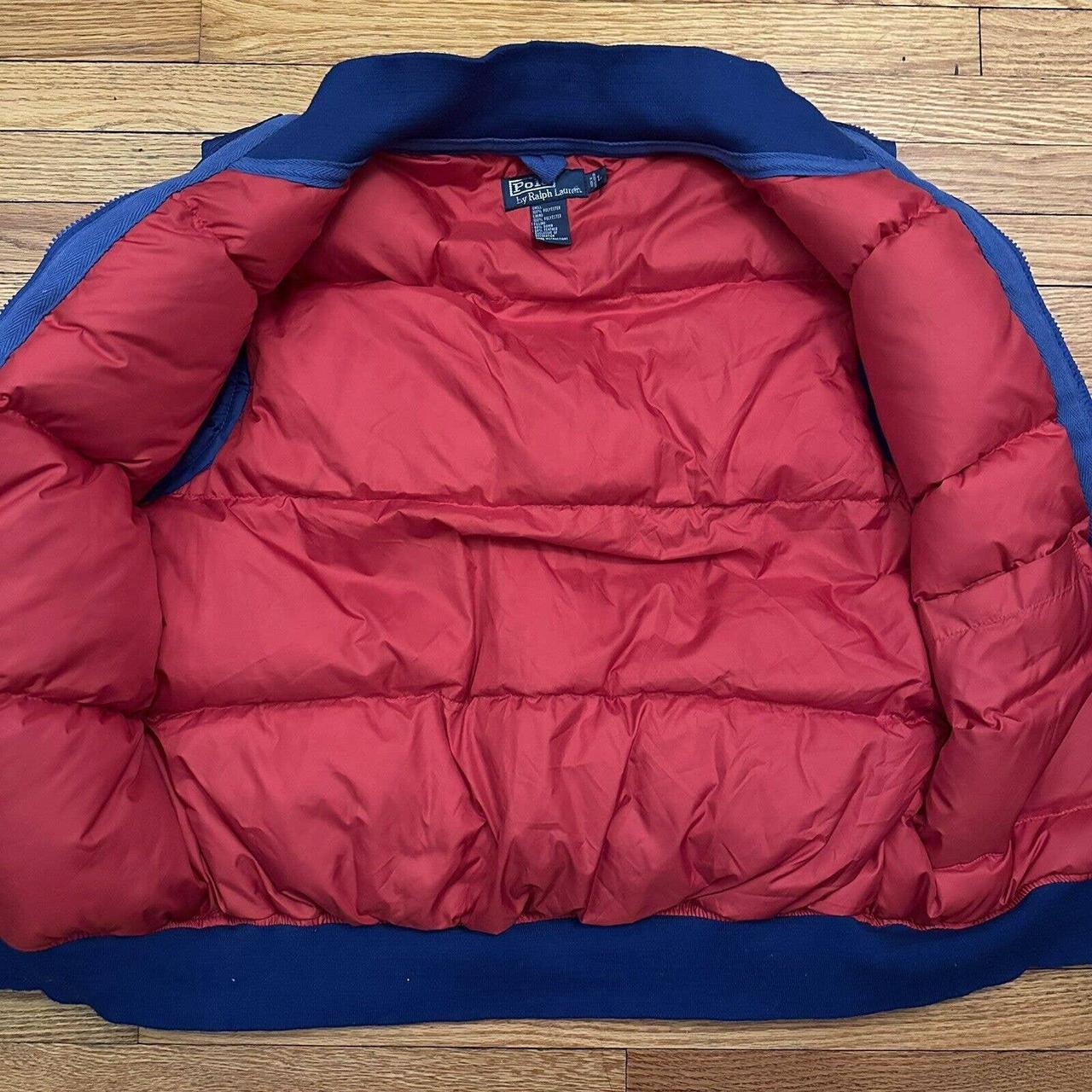 Vintage 90s Polo Ralph Lauren Blue Goose Down Puffer... - Depop