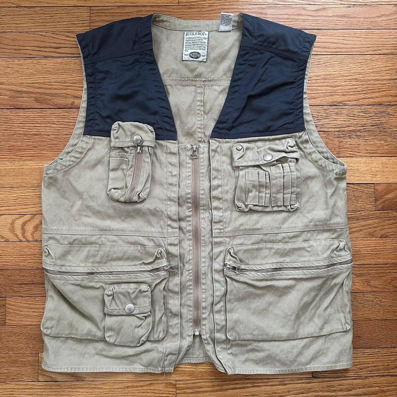 Vintage Bugle Boy Tactical Fishing Vest Size Large - Depop