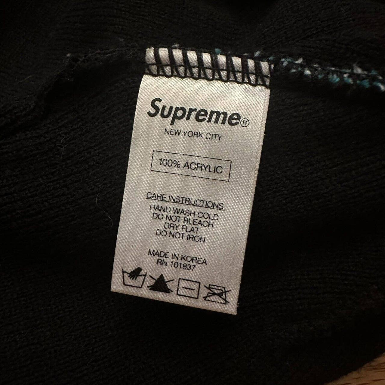 Supreme black hotsell label korea