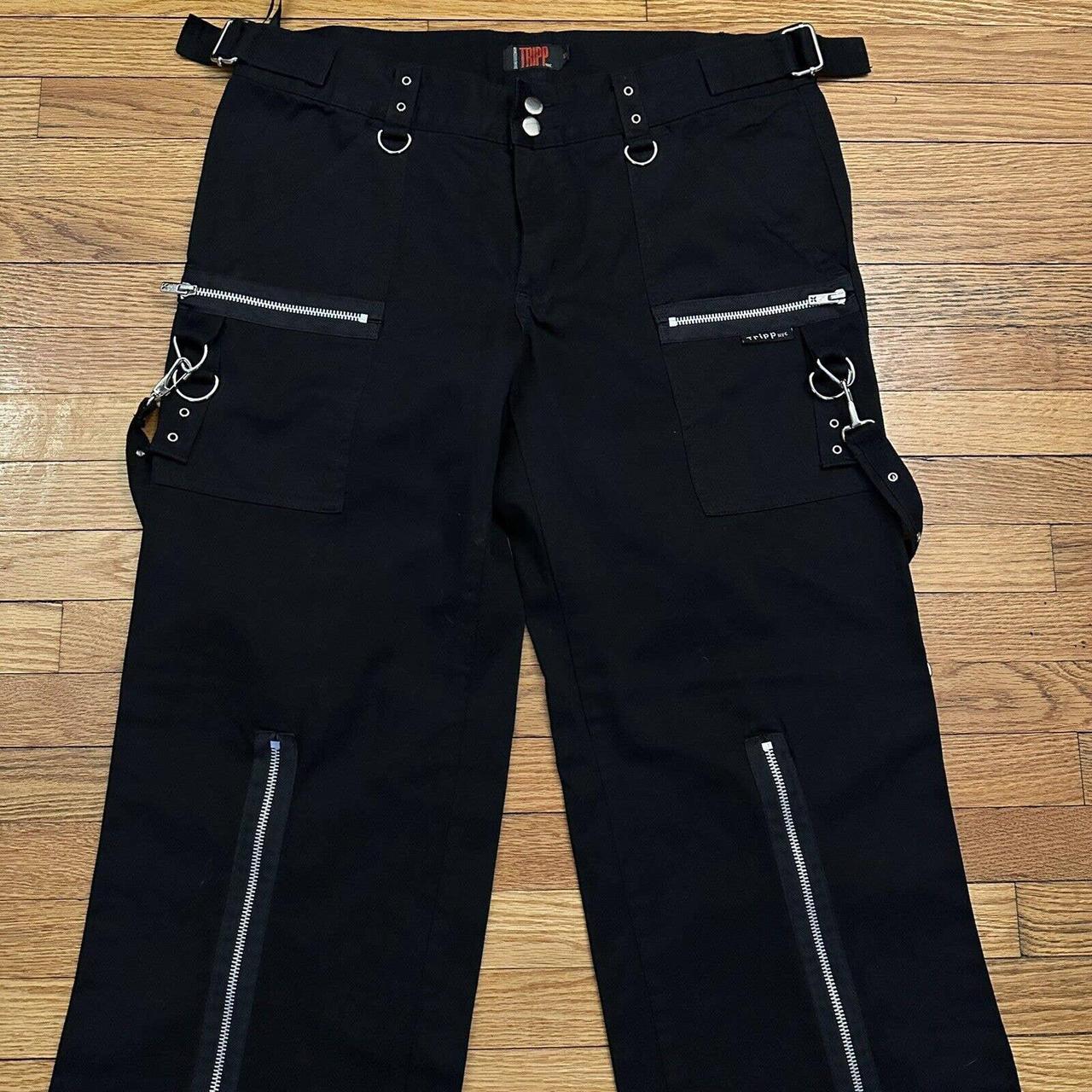 Tripp NYC Zip Off Black Cargo Bondage Pants