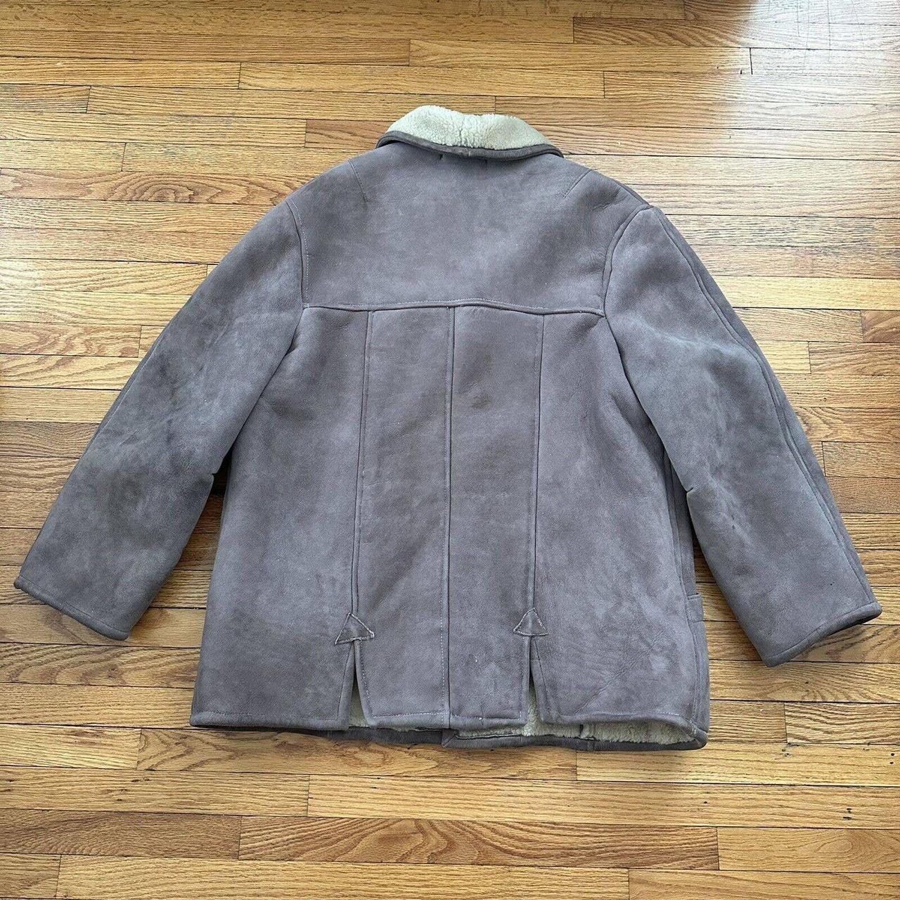 Vintage Rochester Clothing Taupe Shearling Fur Coat... - Depop