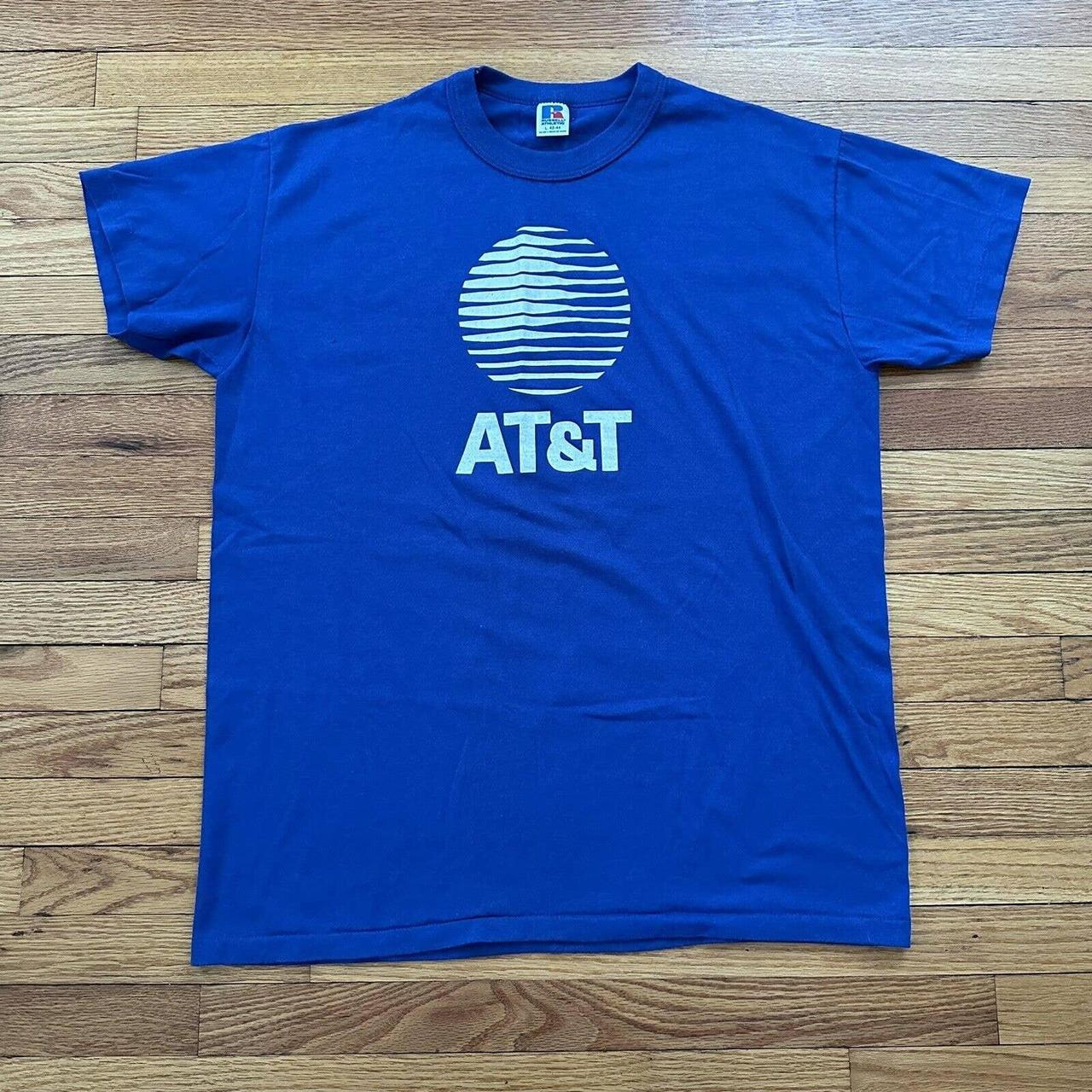 Vintage 80s Russell Athletic AT&T Tee T-Shirt Size | Depop