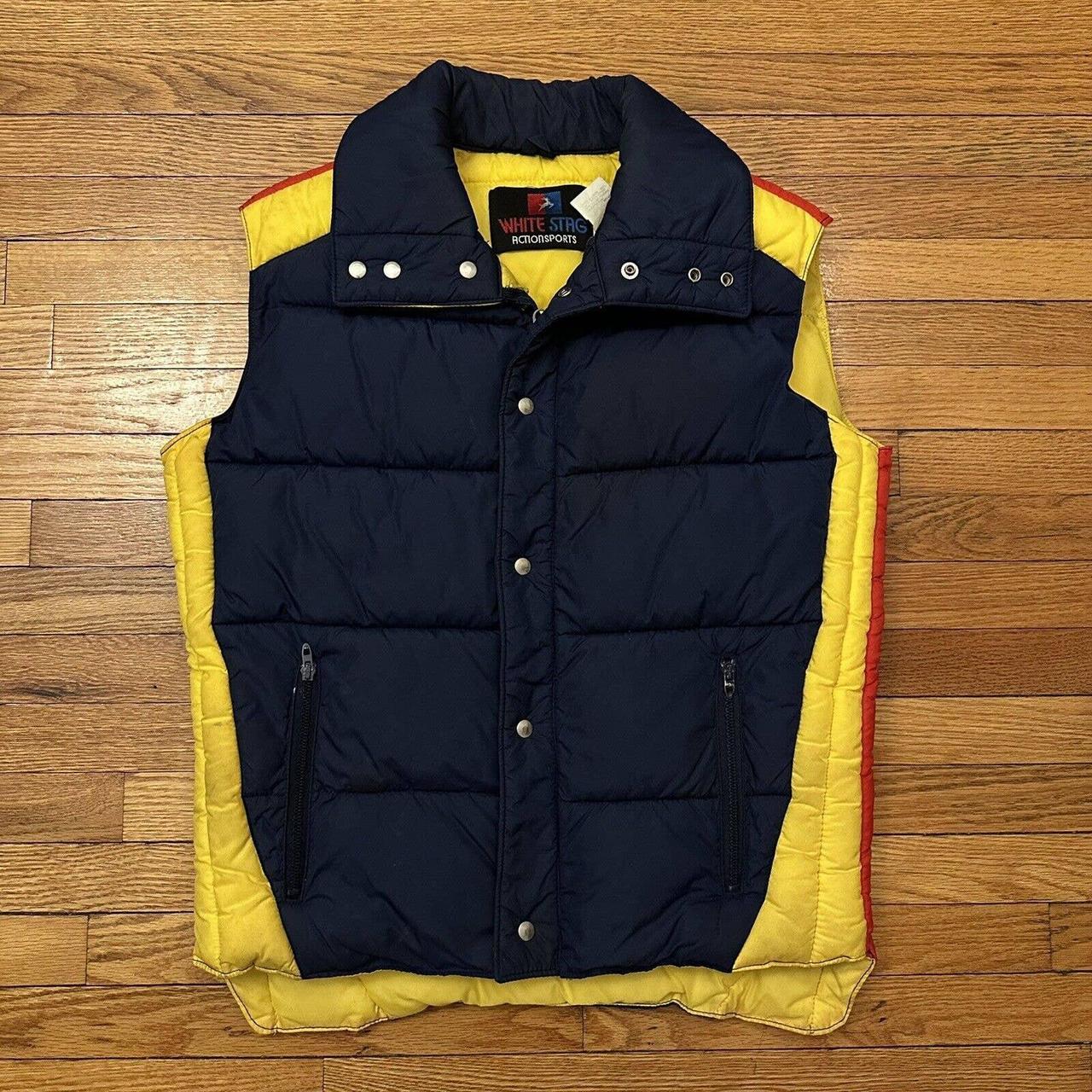 Vintage White Stag Puffer Vest Size Medium Men...