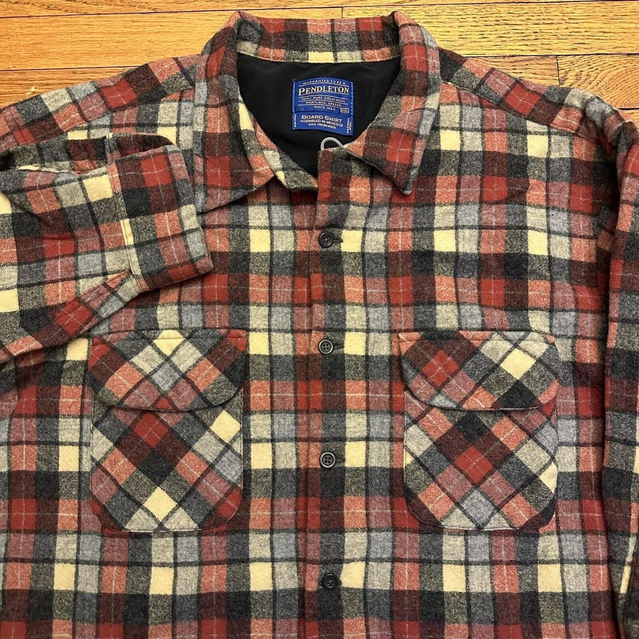 Pendleton Plaid Wool Board Shirt XXL Men Loop... - Depop