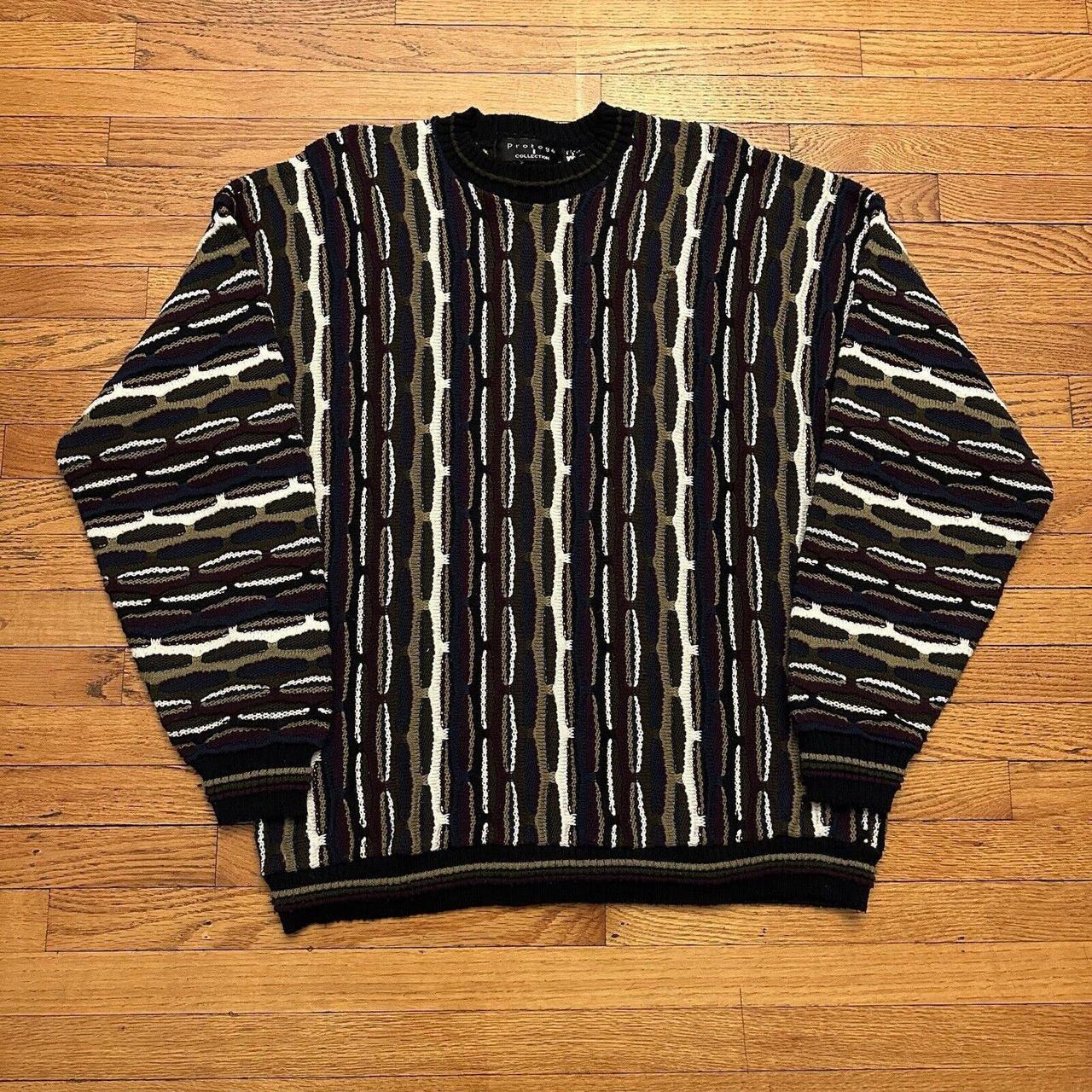 Store Vintage Protege Collection 90s Coogi-Style Sweater Size XLT Made in USA