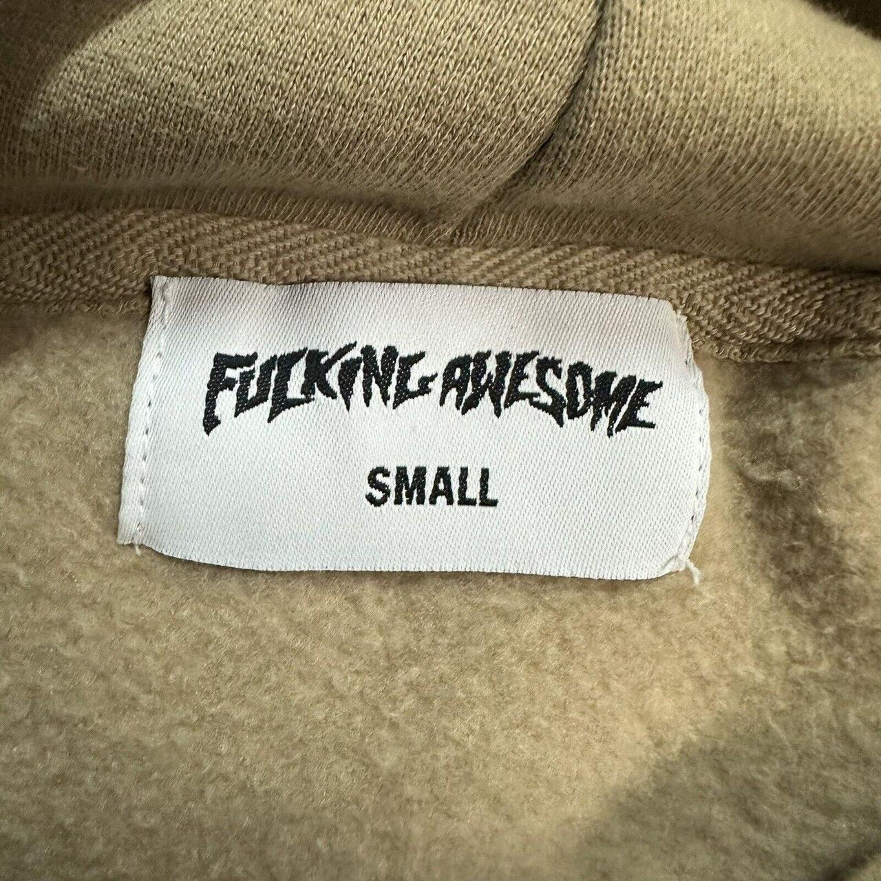 FuckingAwesome Upside Down Embroidered Hoodie Depop