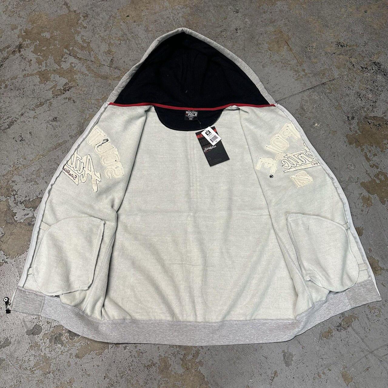 NWT Vintage Y2K Southpole Gray Zip Up Hoodie Large | Depop