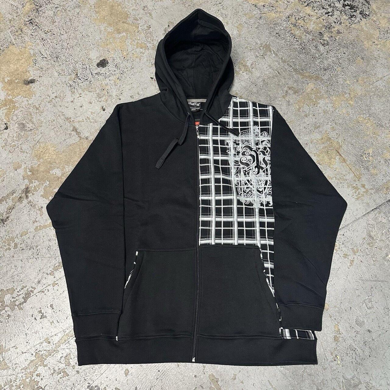 NWT Vintage Y2K Southpole Black Zip Up Hoodie Large | Depop