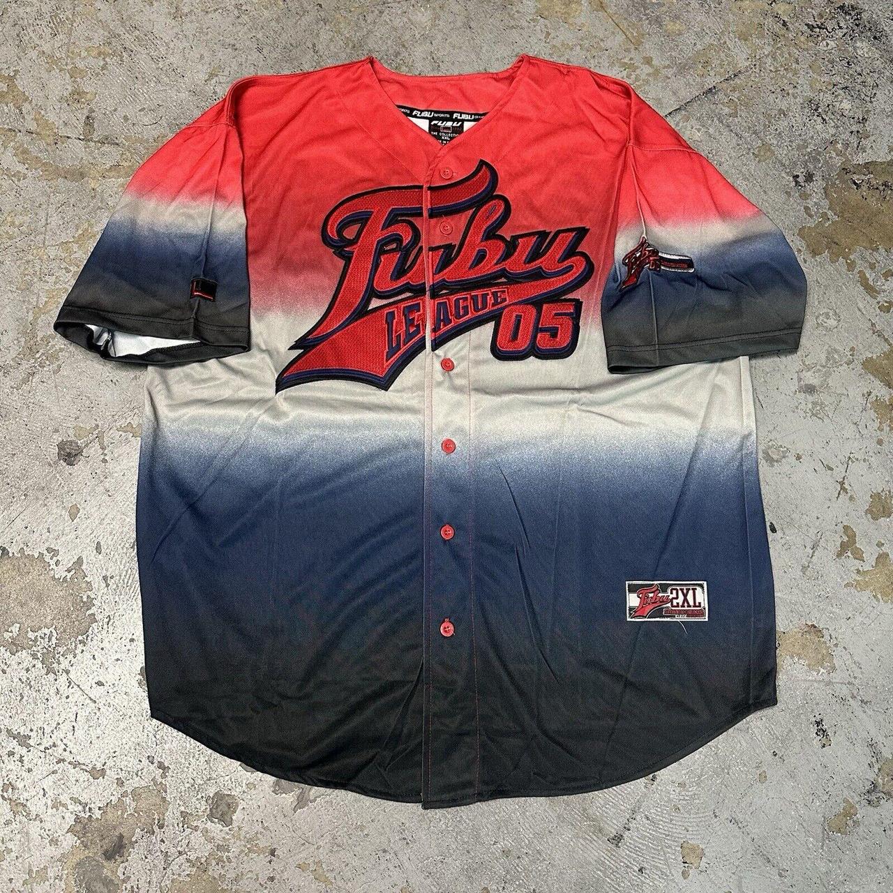 トップス FUBU Baseball Shirt XXL NWT Vintage Y2K Fubu Sports Baseball Jersey XXL Men | Depop