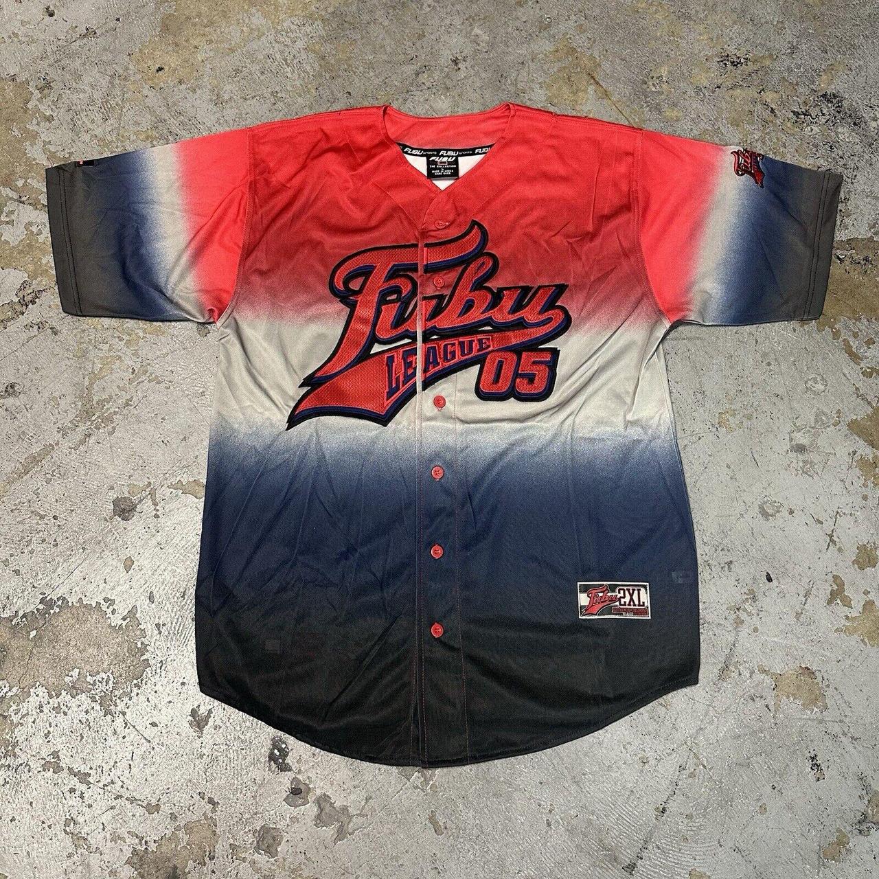 NWT Vintage Y2K Fubu Sports Baseball Jersey XXL Men | Depop