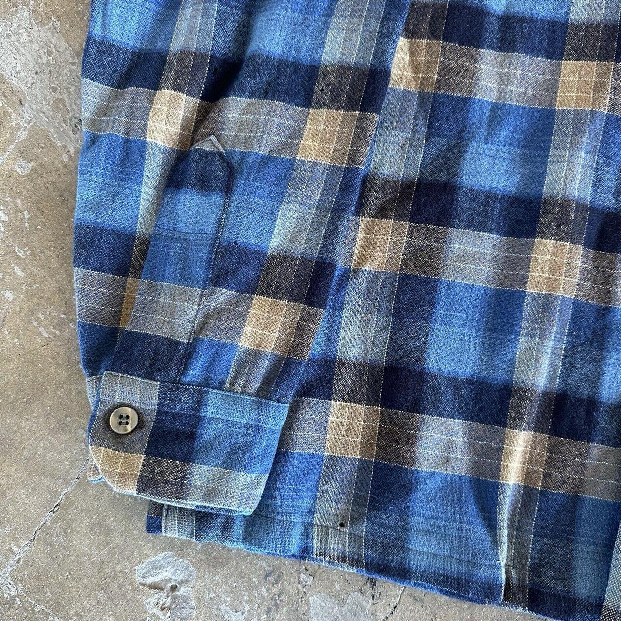 Vintage 60s Pendleton Plaid Wool Board Shirt Medium | Depop
