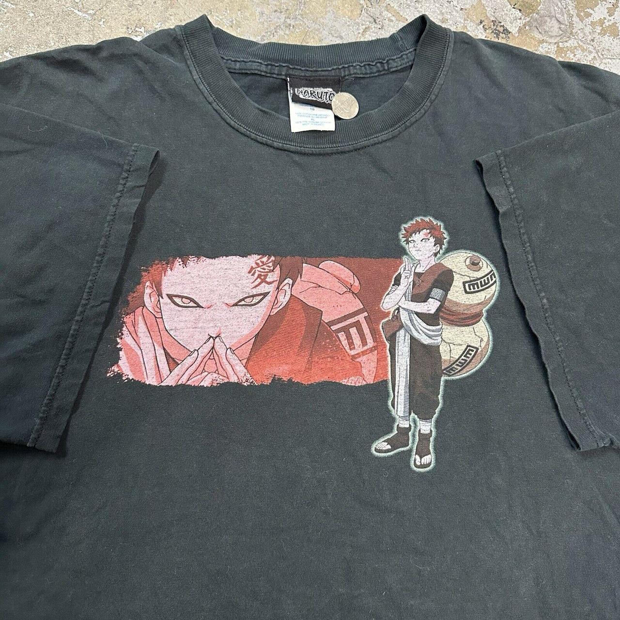 Vintage Y2K 2002 Naruto Gaara Anime Tee T-Shirt XL... - Depop