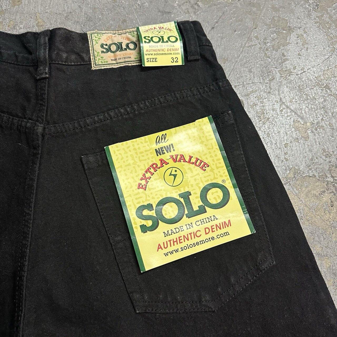 NWT Vintage Solo Semore Black Baggy Denim Jean | Depop