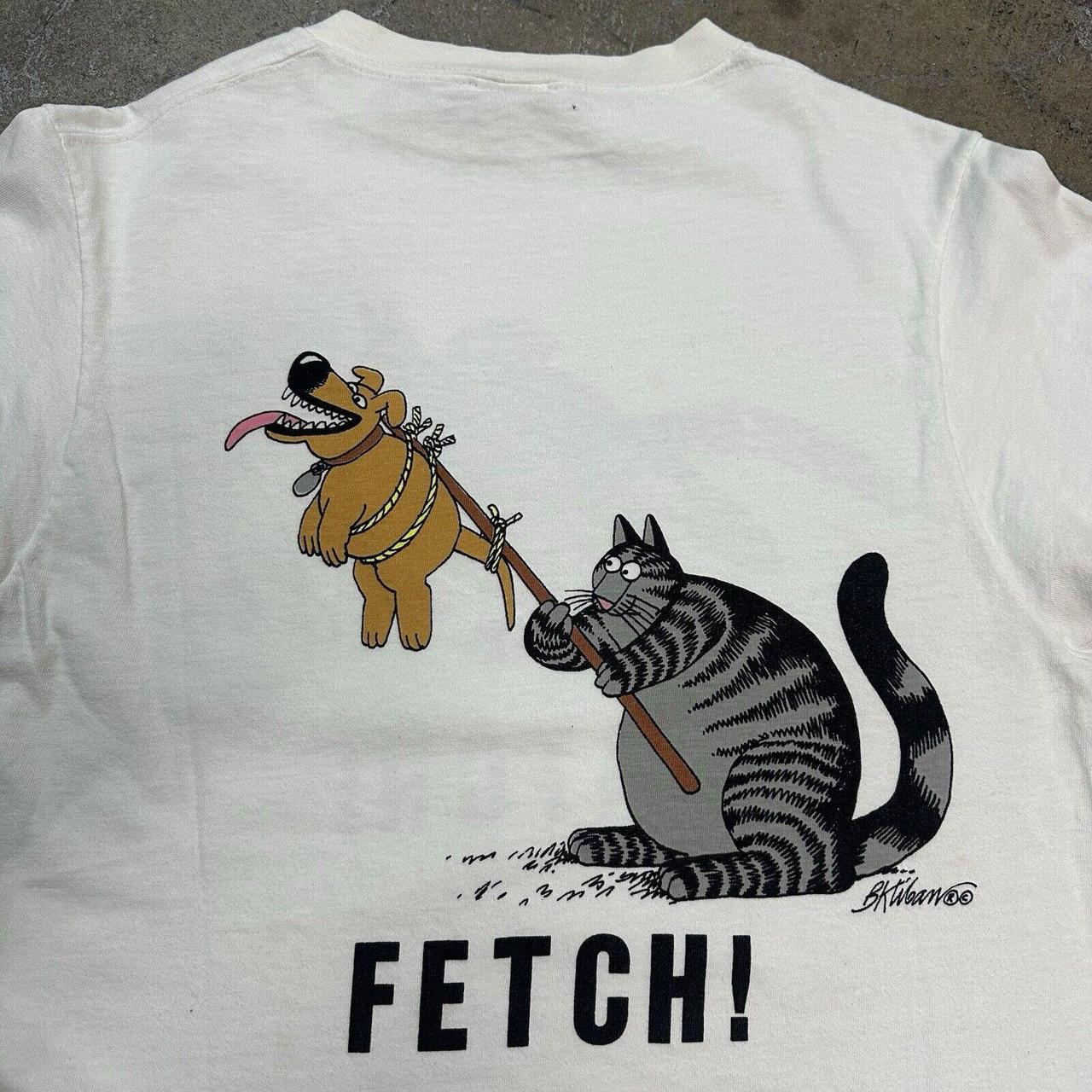 Vintage 90s Crazy Shirts B Kliban Cat Dog Fetch | Depop