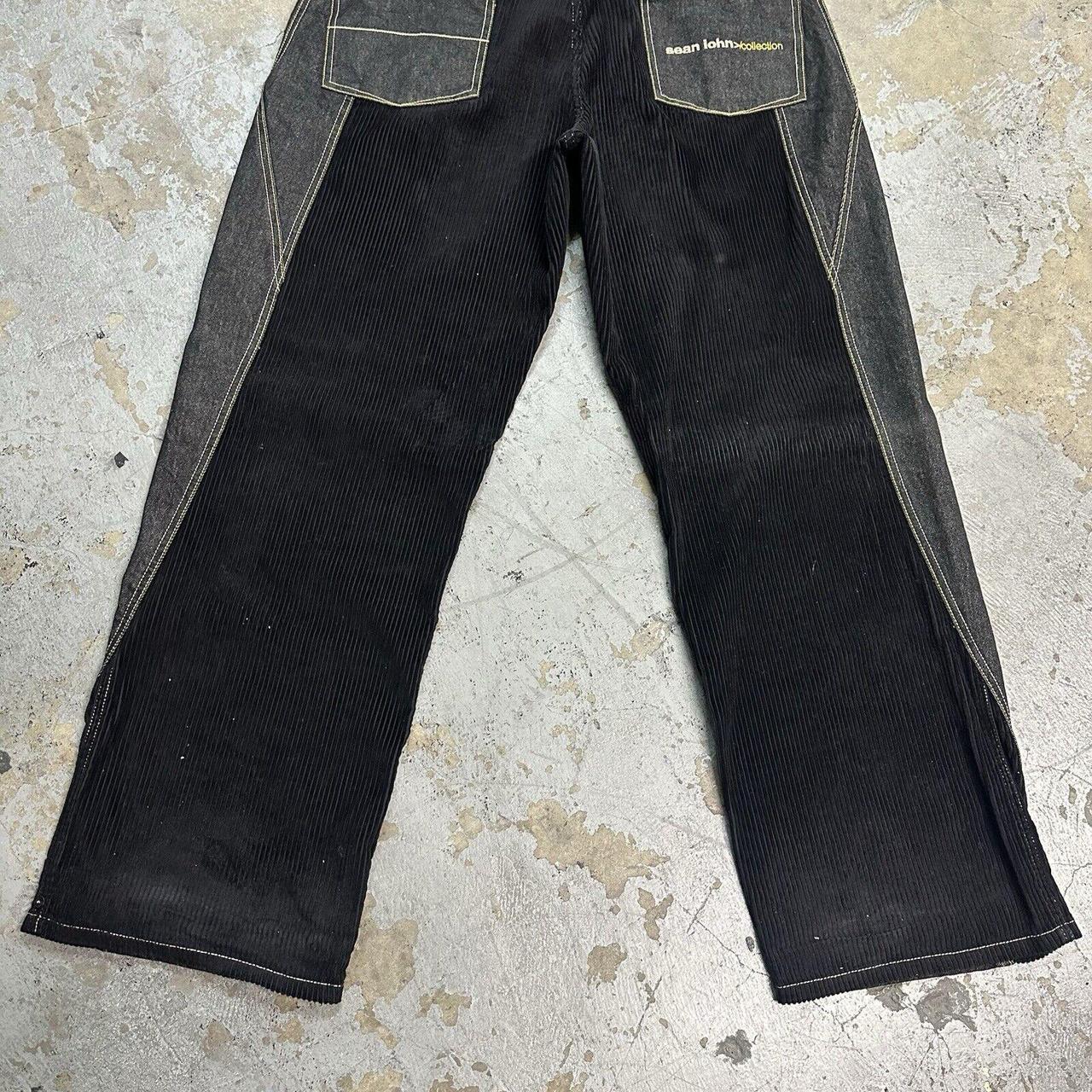 Vintage Y2K Sean John Black Corduroy Baggy Denim | Depop Vintage Y2K Sean John Black Corduroy Baggy Denim | Depop