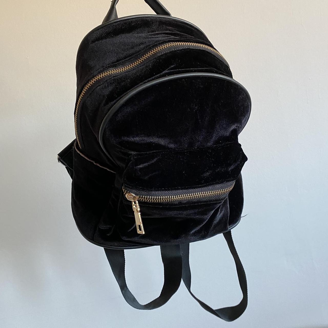 BLACK VELVET MINI BACKPACK used a few times but is... Depop