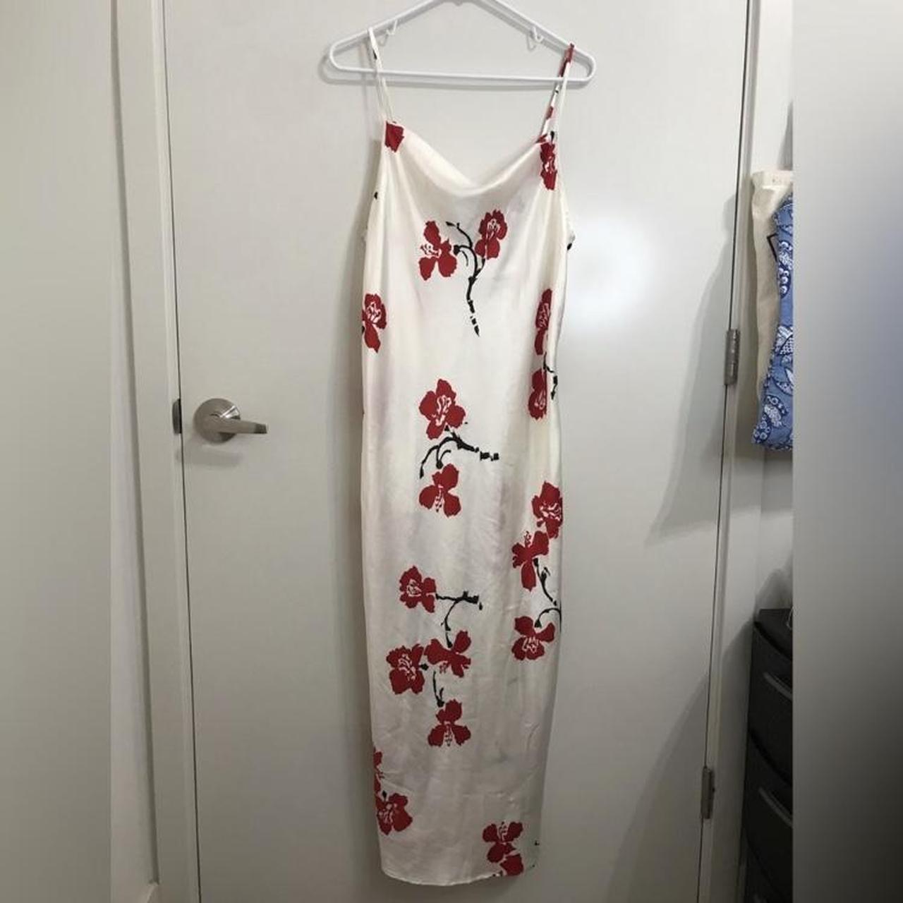 INC International Concepts Women's Red and White Dress