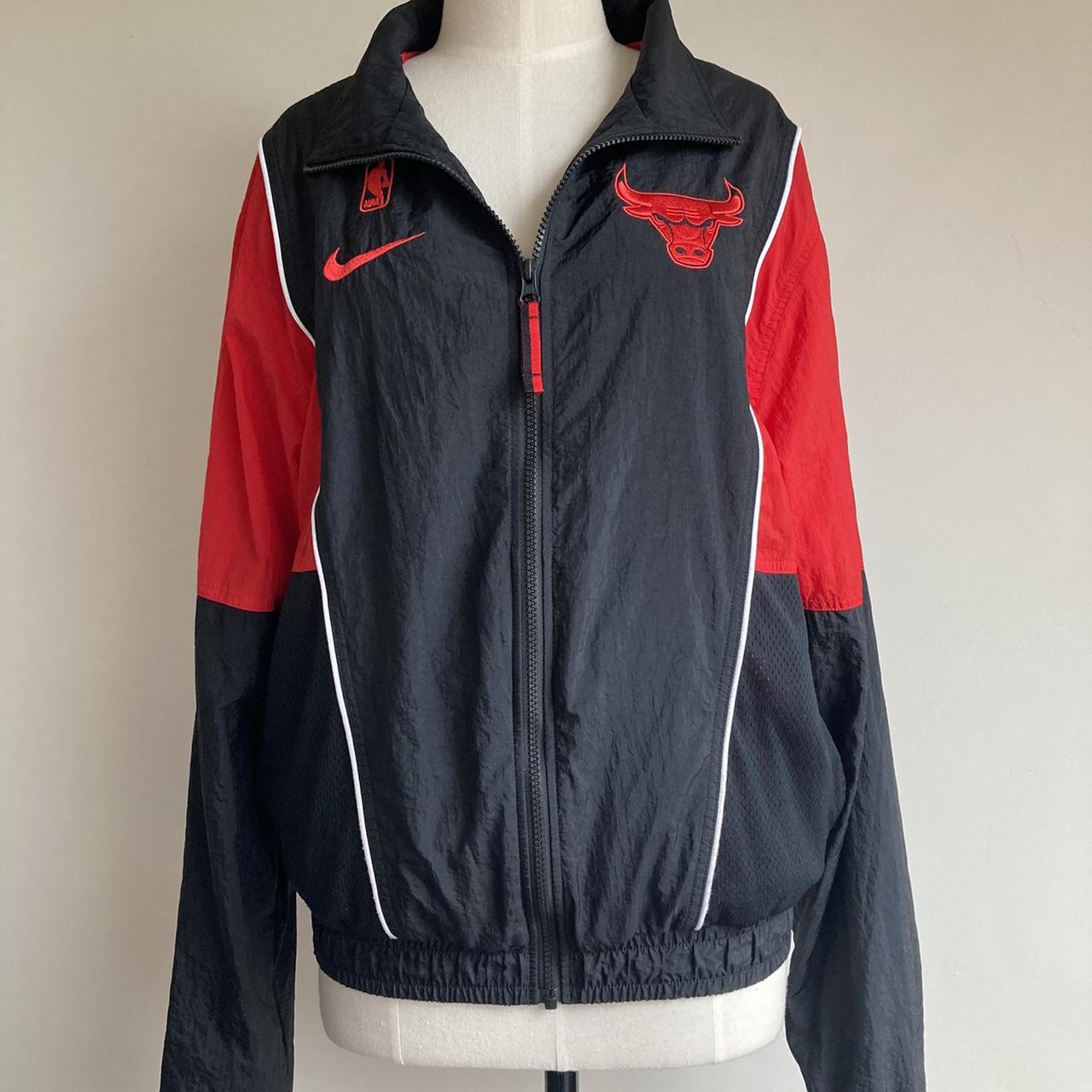 Nike Men's Black and Red Jacket Depop