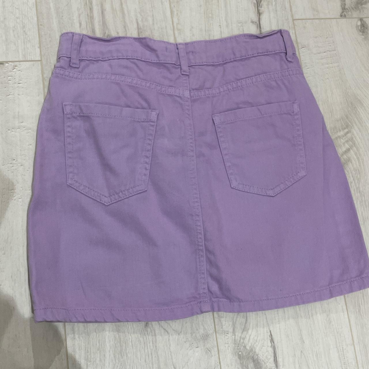 Boohoo lilac purple denim mini skirt Beautiful... - Depop