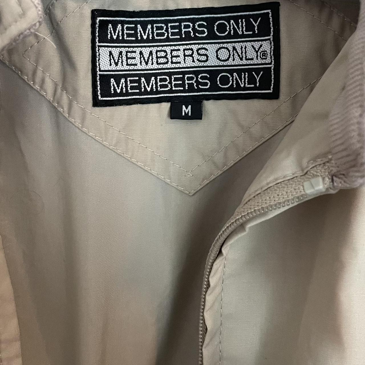 Members Only Jacket Tan Size MEDIUM Vintage Members Only 