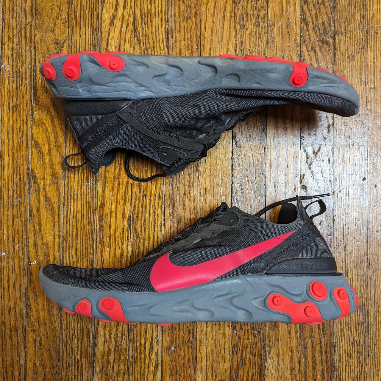 Nike shops react element 55 black solar red