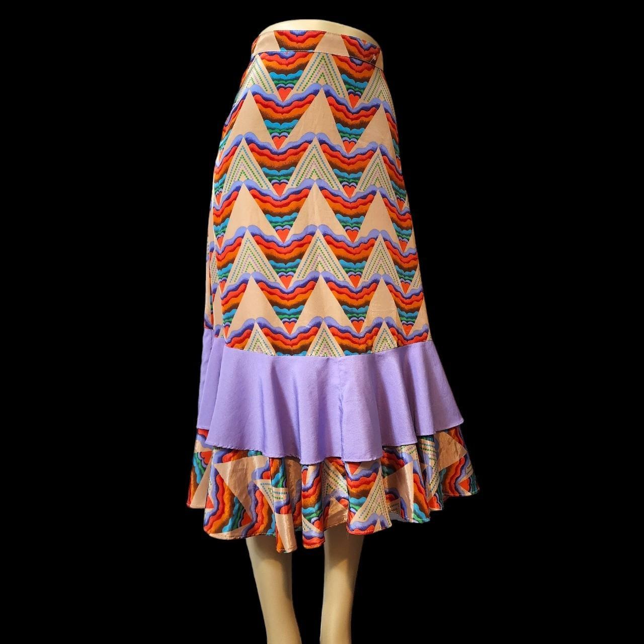 💜Vintage 80s Silk Salsa Skirt The most Depop