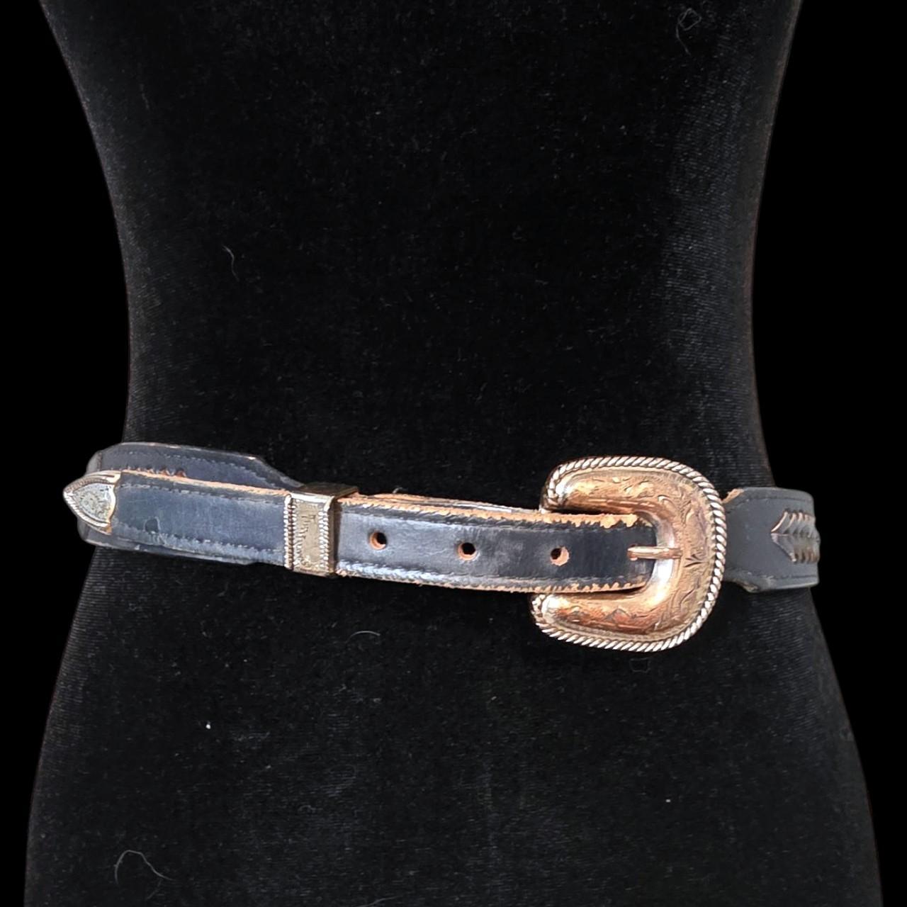 American Vintage Women's Belt - Brown/Navy – Vtg … - image 1