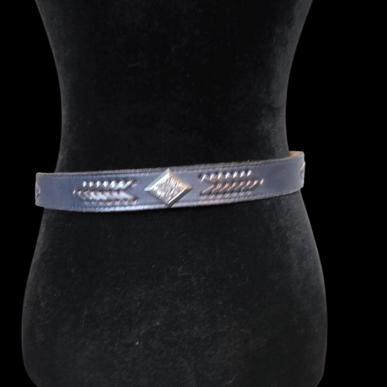 American Vintage Women's Belt - Brown/Navy – Vtg … - image 3