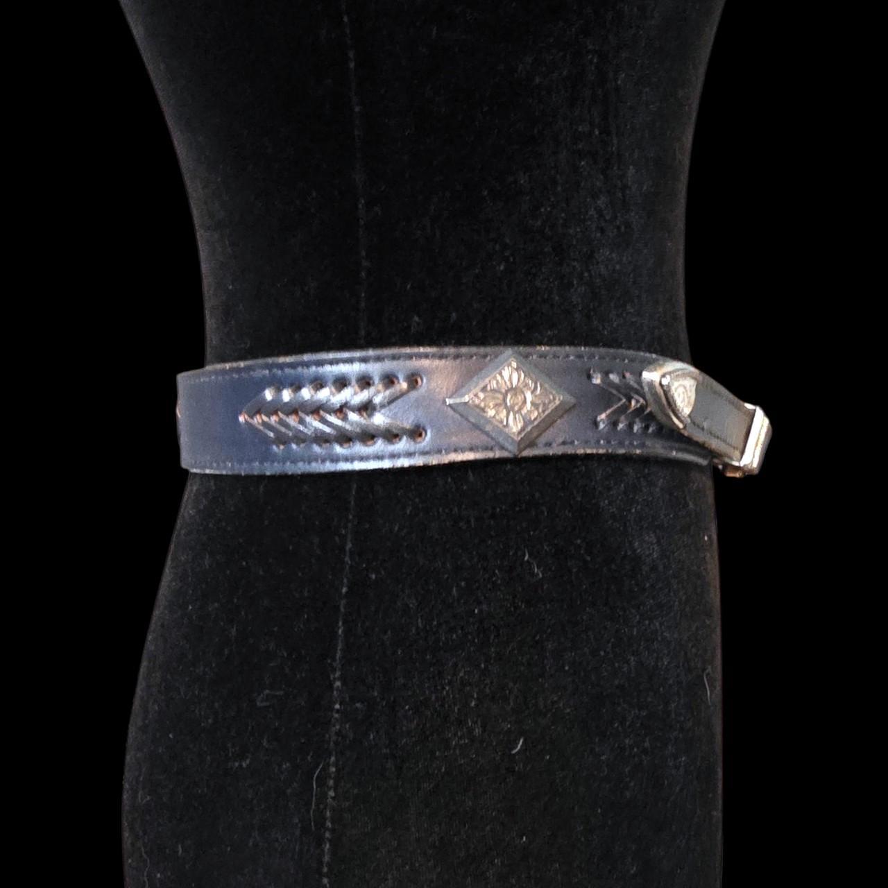 American Vintage Women's Belt - Brown/Navy – Vtg … - image 4