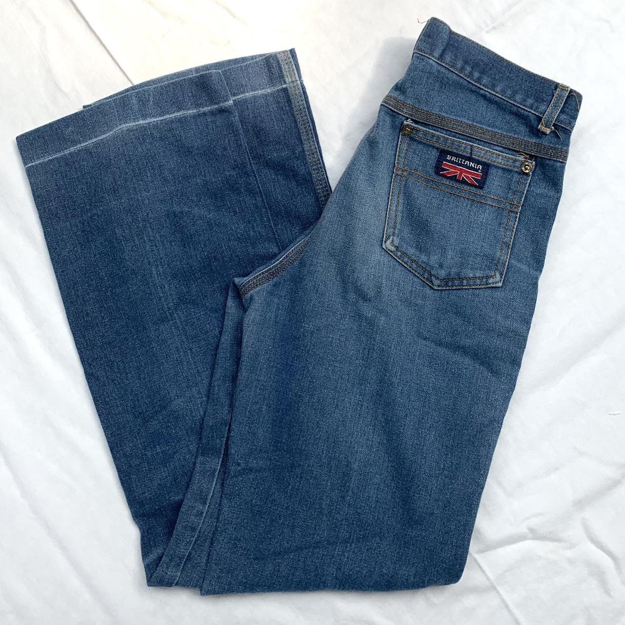 vintage 70s brittania jeans. Features a slight... - Depop