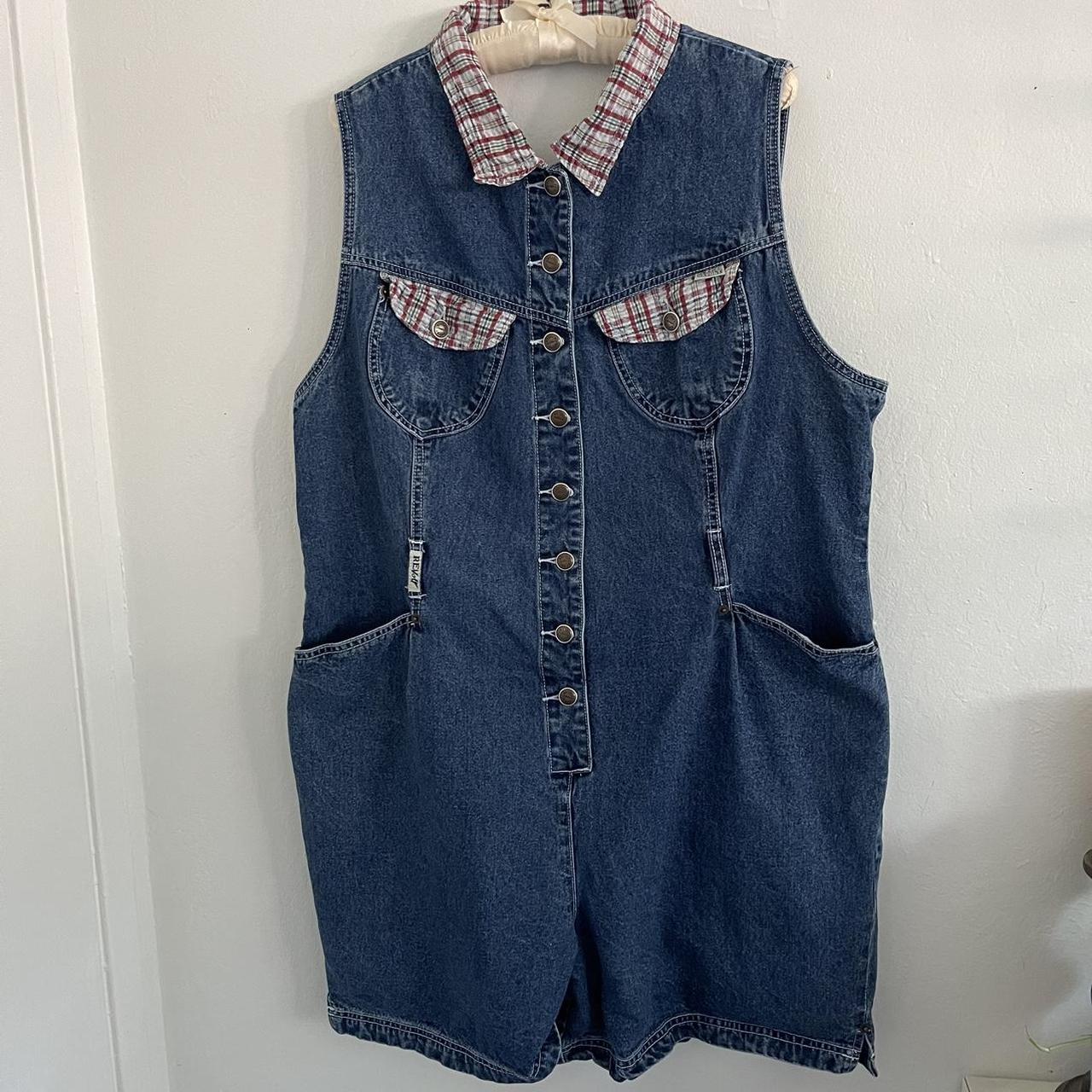 Revolt Jean romper. In flawless condition! No rips... - Depop