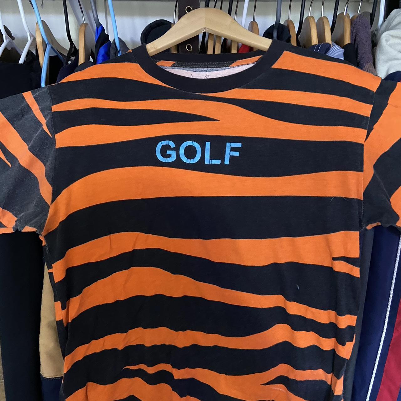 2014 Golf Wang Tiger stripe Tee - Depop