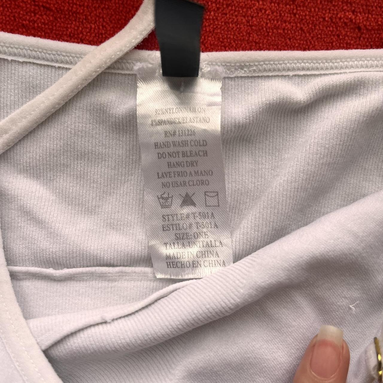 white shapewear top tank top built in bra Depop