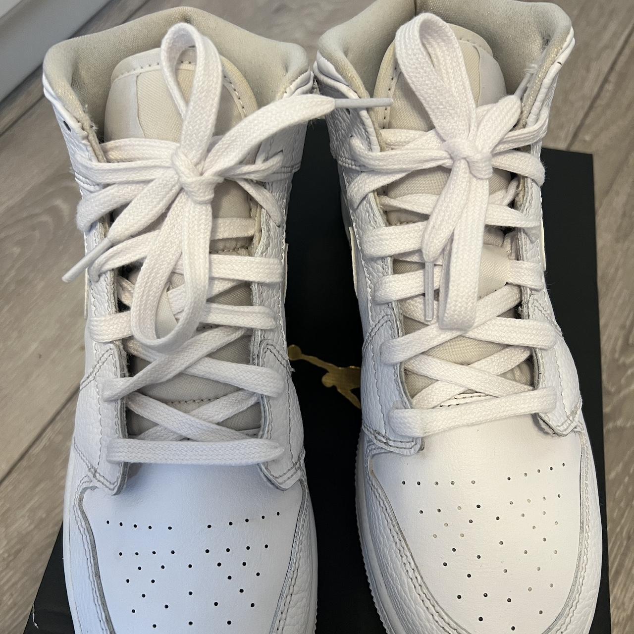 Air Jordan Mid Triple White Size 5 5 Item Has Been Depop