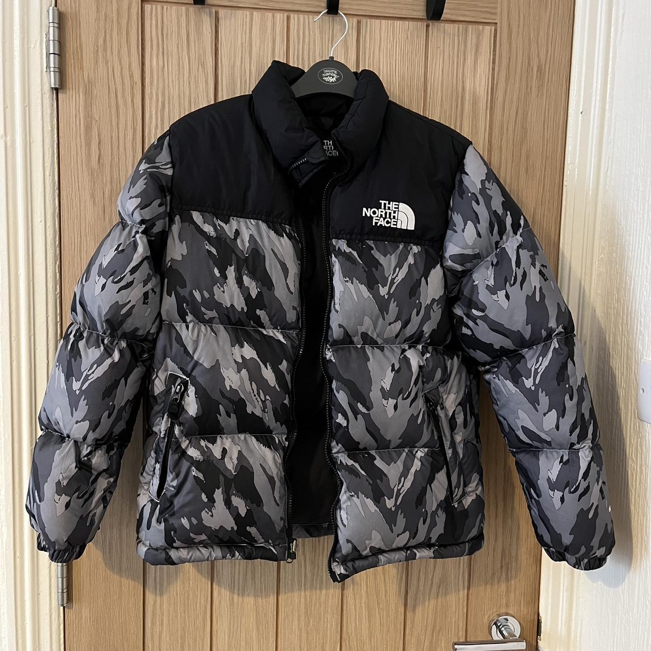 Grey camo north face best sale