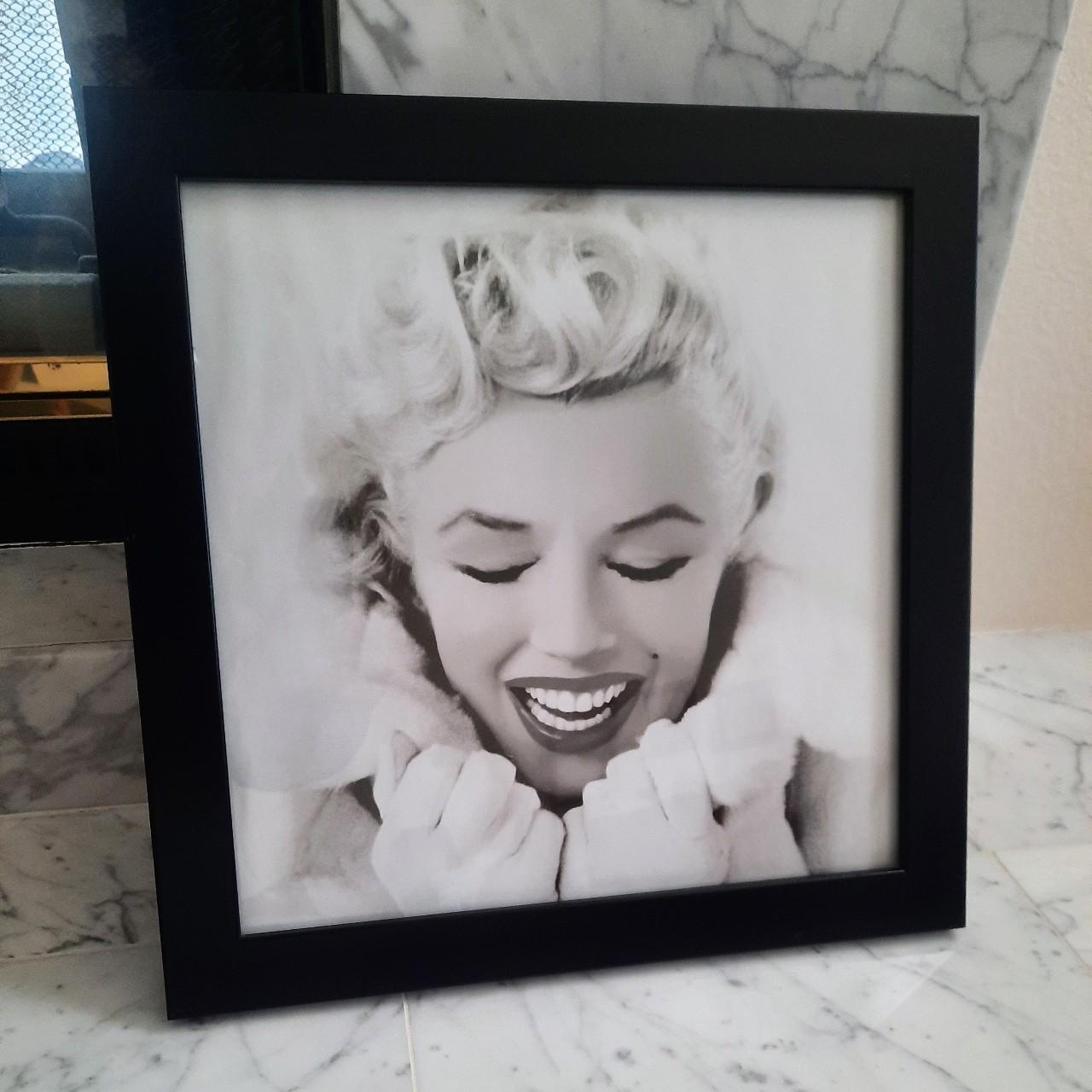 Framed Marilyn Monroe Print Adorable White Print Of - Depop