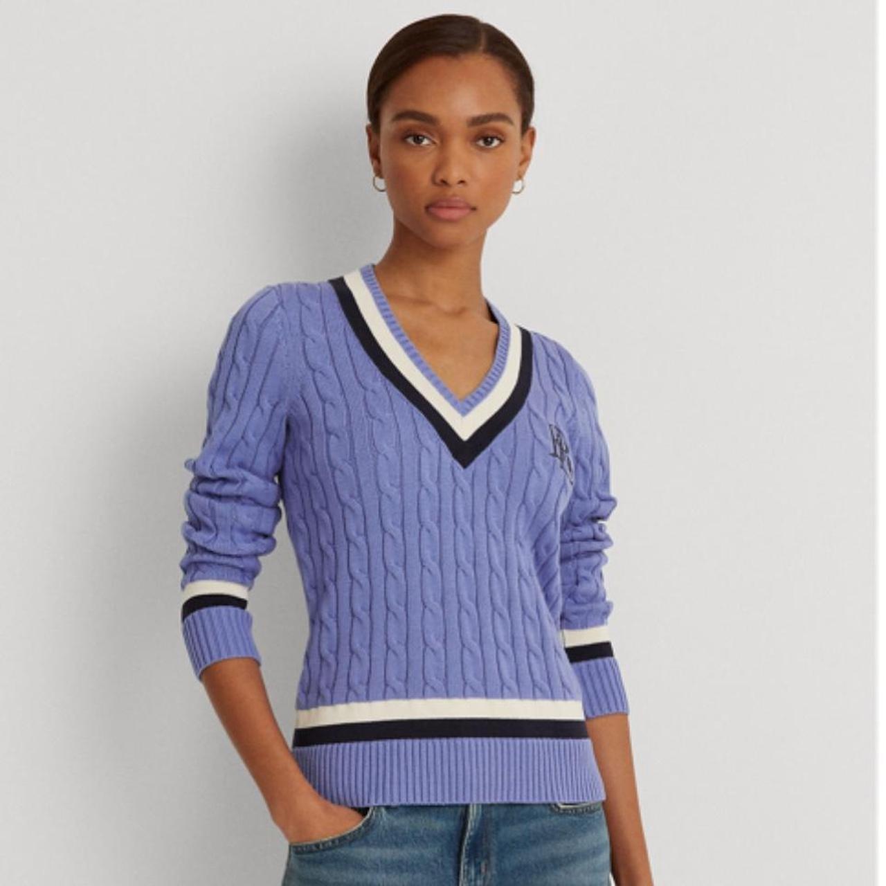 Ralph Lauren Cable-Knit Cricket Sweater Size:... - Depop