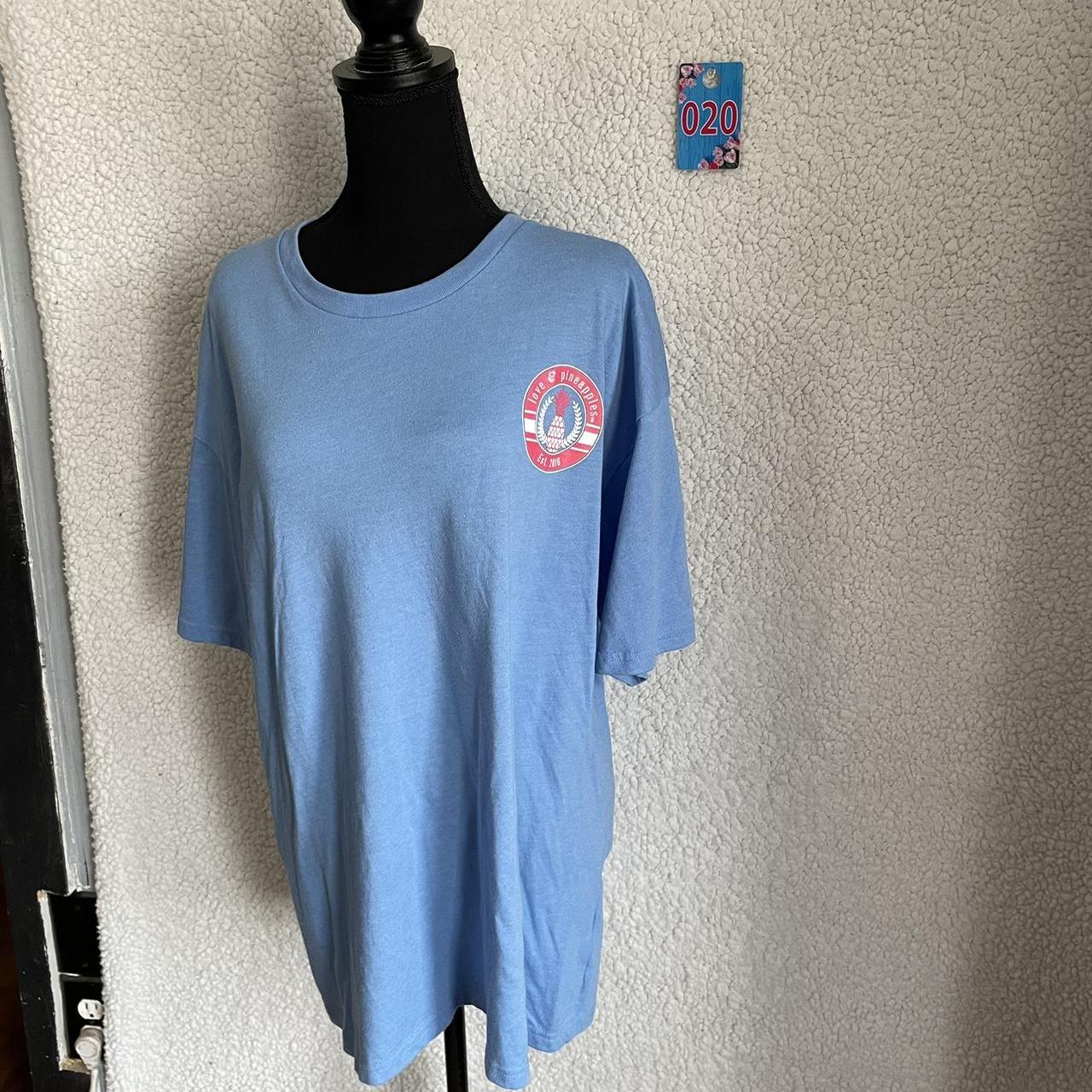 XL Love & Pineapples baby blue graphic tee 👋Hello!... Depop