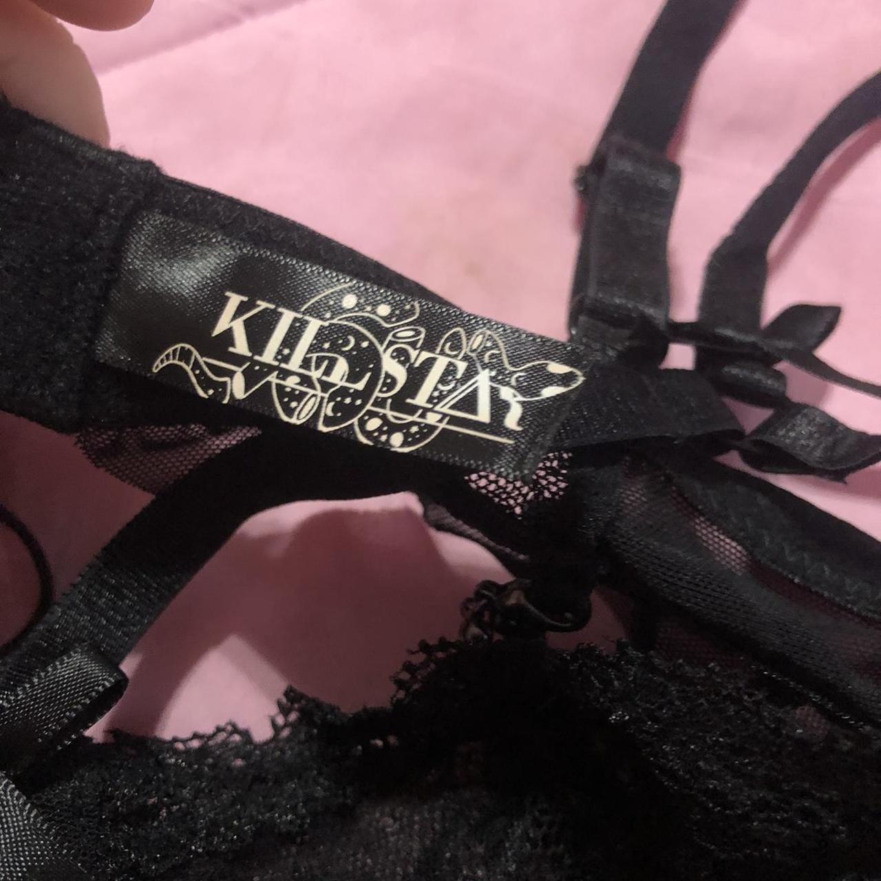 dolls kill killstar rosetta boudoir pearl set, bra... Depop