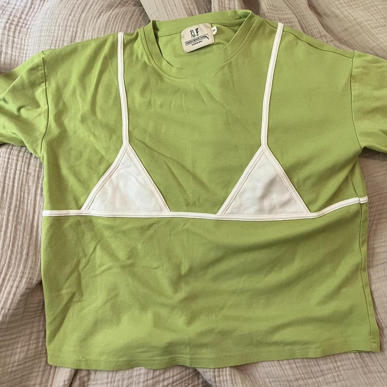 fashion brand company bikini tee size small, fits... Depop