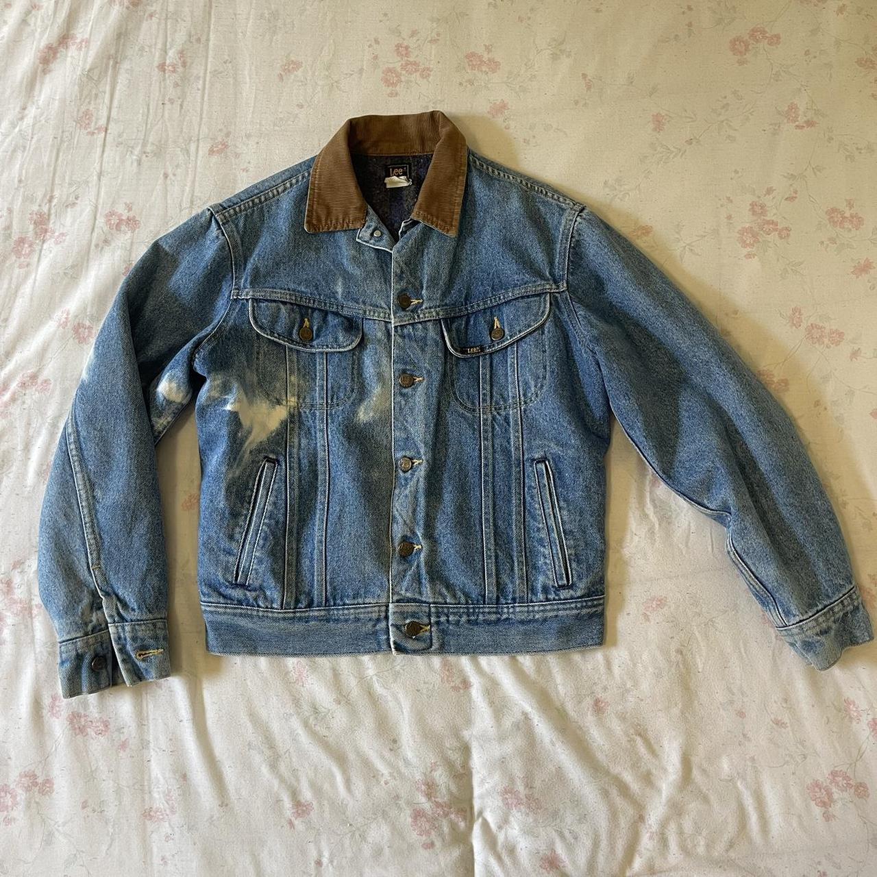 Vintage 1970s-80s Lee blanket lined denim jacket.... - Depop