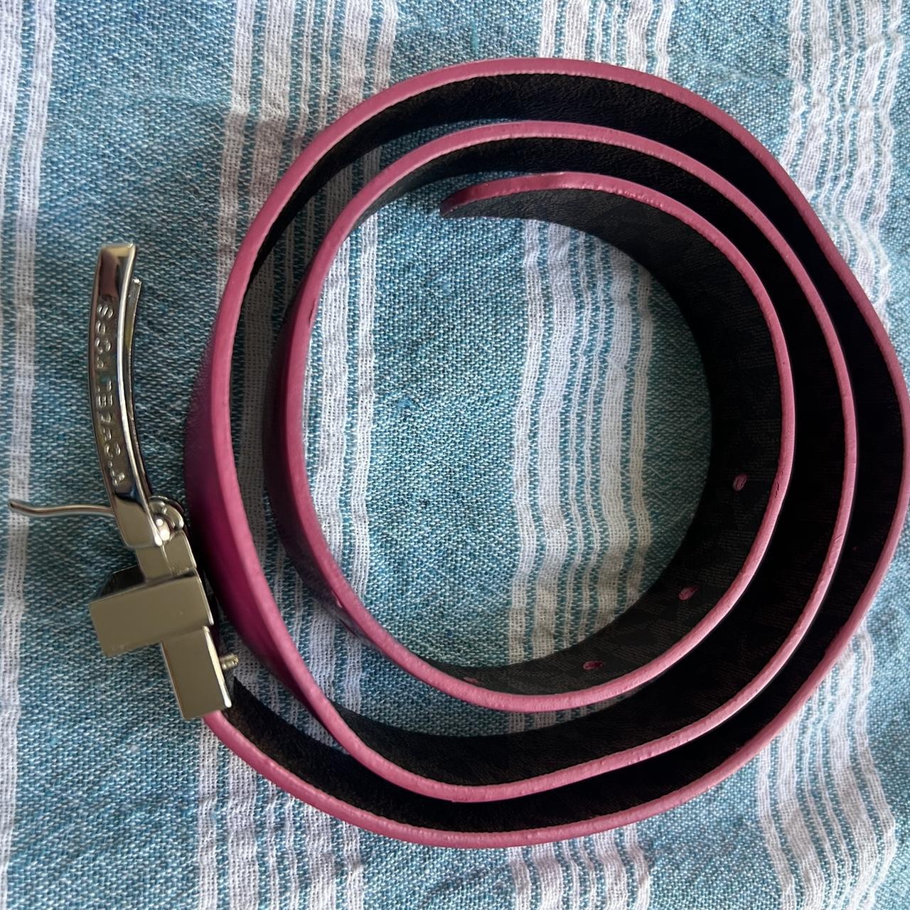 Pink michael kors belt on sale