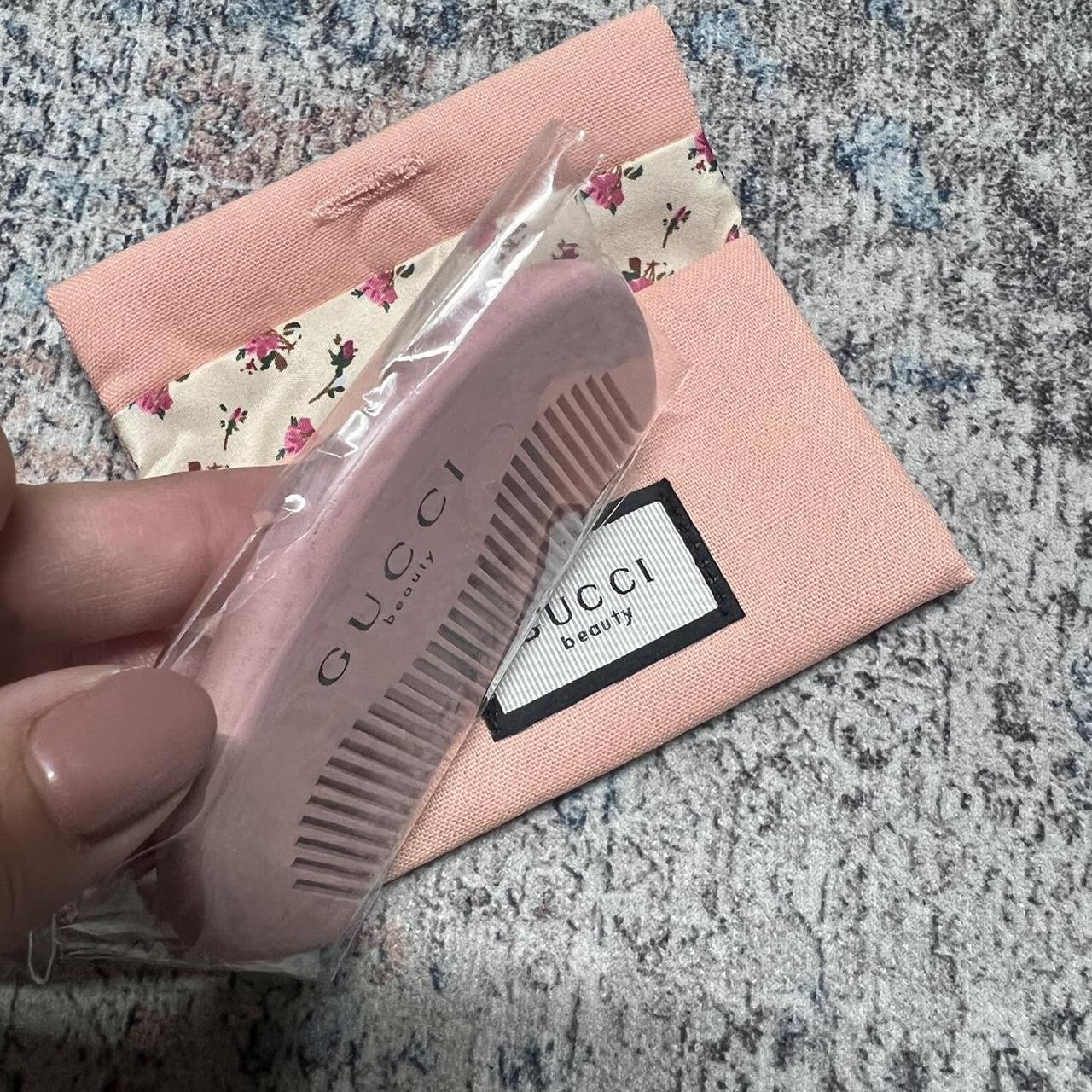 GUCCI NEW DUSTY MAUVE PINK SILK POUCH WITH HAIR - Depop