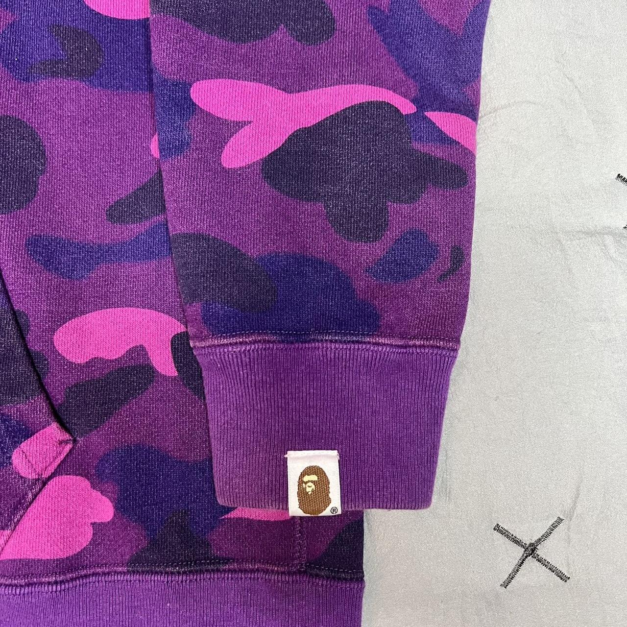 Authentic BAPE Purple Camo Jacket Full-Double zip... - Depop