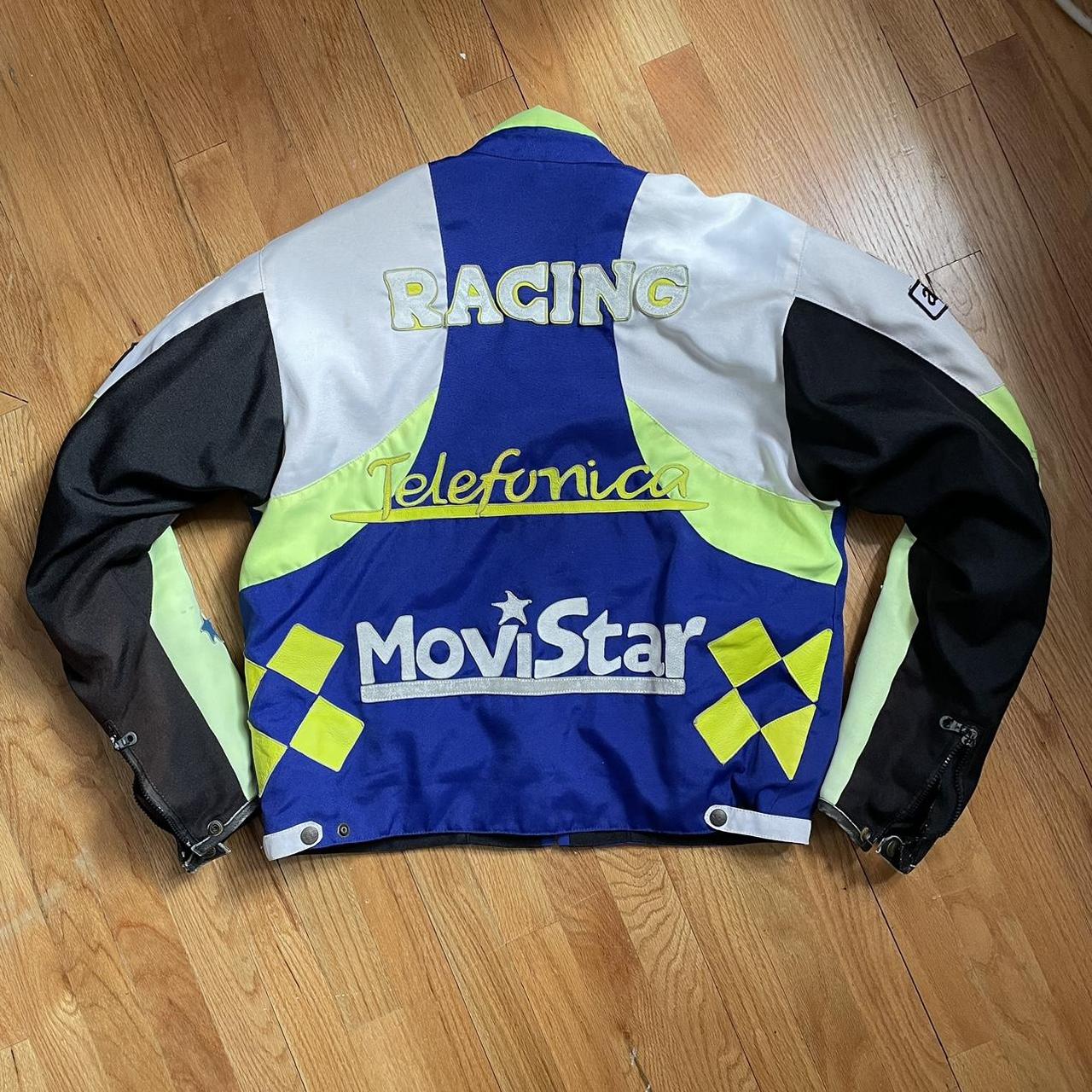 Vtg Miline Telefonica Movistar Textile Racing Moto...