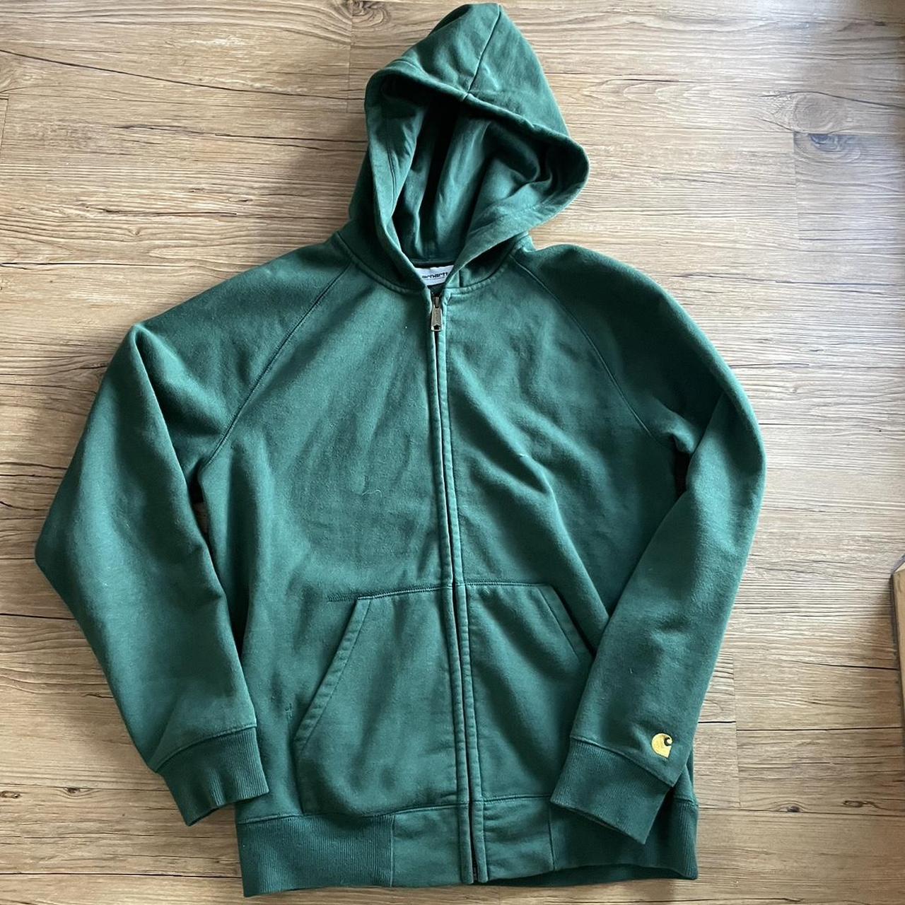 Carhartt WIP Men's Green Hoodie | Depop