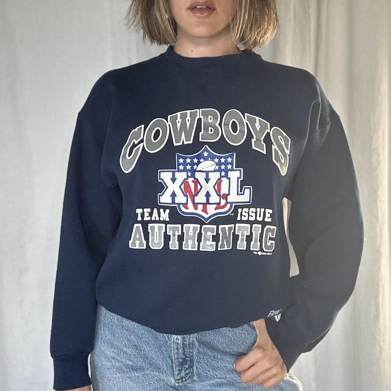 Dallas cowboys navy blue sweatshirt with graphic on - Depop