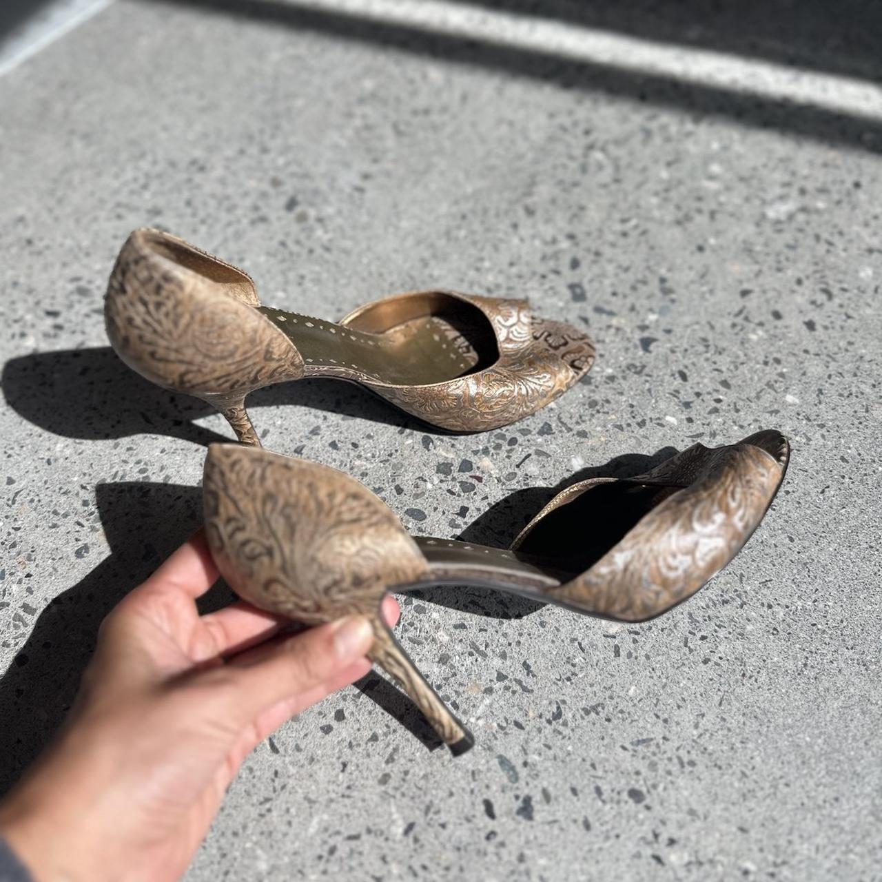 BCBG girls Gold Bronze Super Glam Pumps. BCBG Heels. Depop