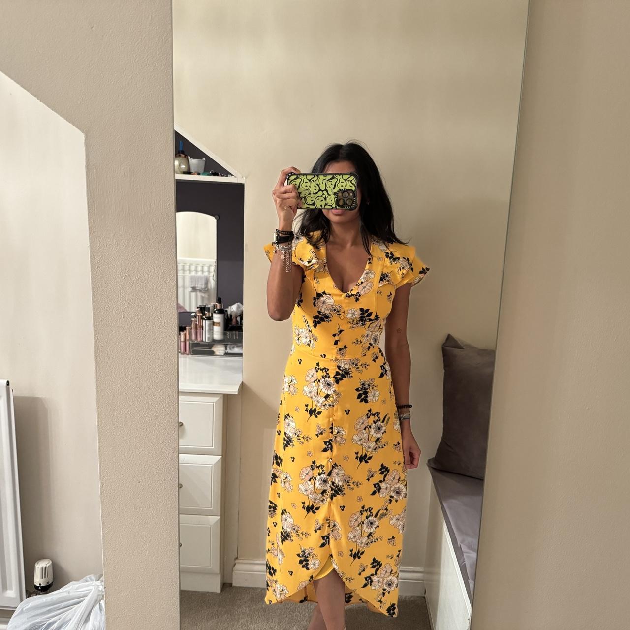 Oasis yellow 2024 floral dress