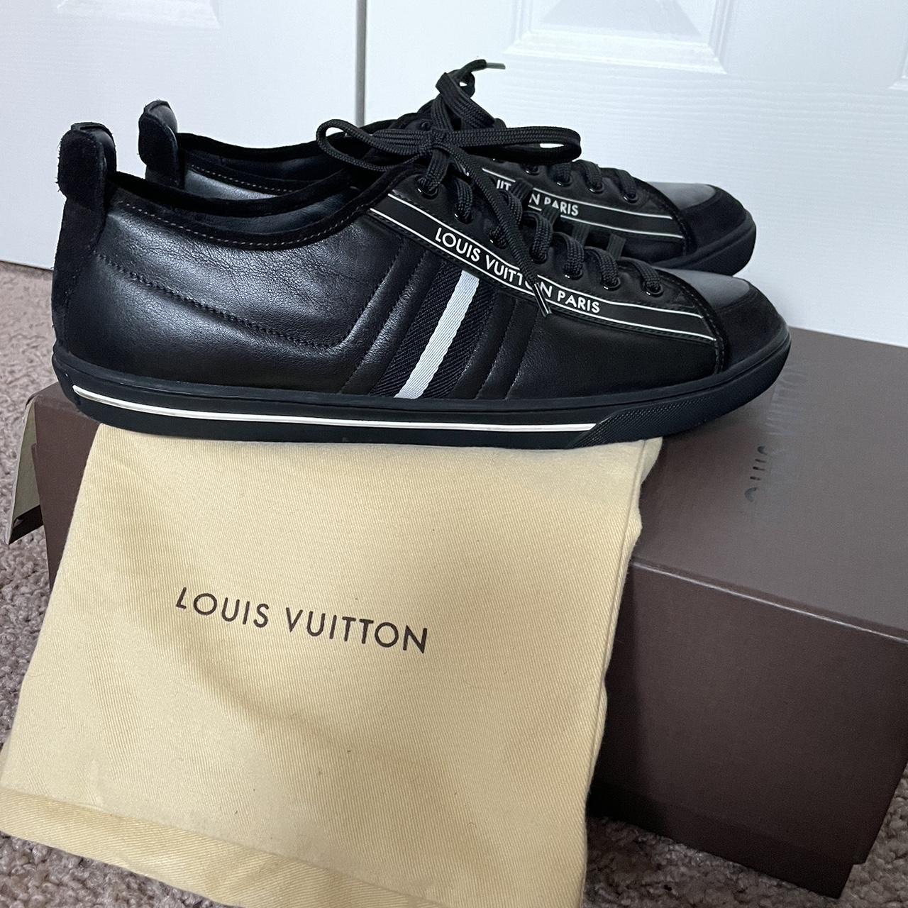 Louis Vuitton Paris high top sneakers size 11.5 - Depop